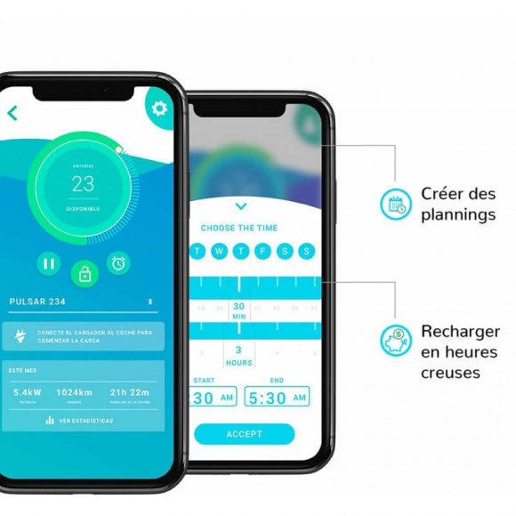 Borne de recharge Copper SB pour Mercedes Classe B Elec. Drive - Bluetooth - Wifi - RFID